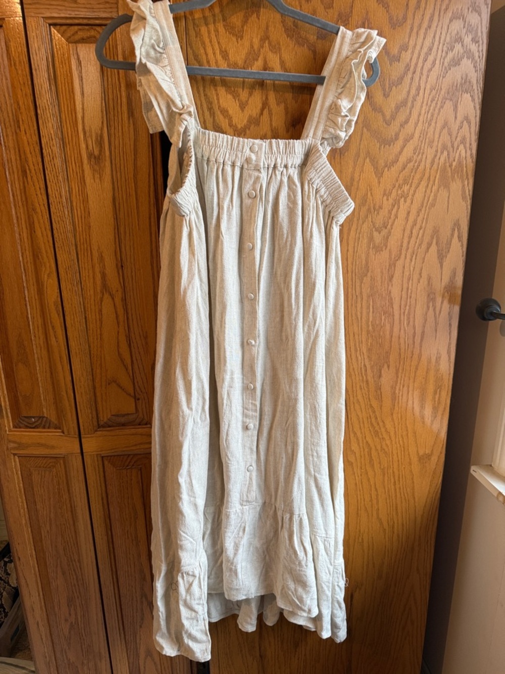 Cream Ruffle-Strap Sundress - Picture 3 of 5